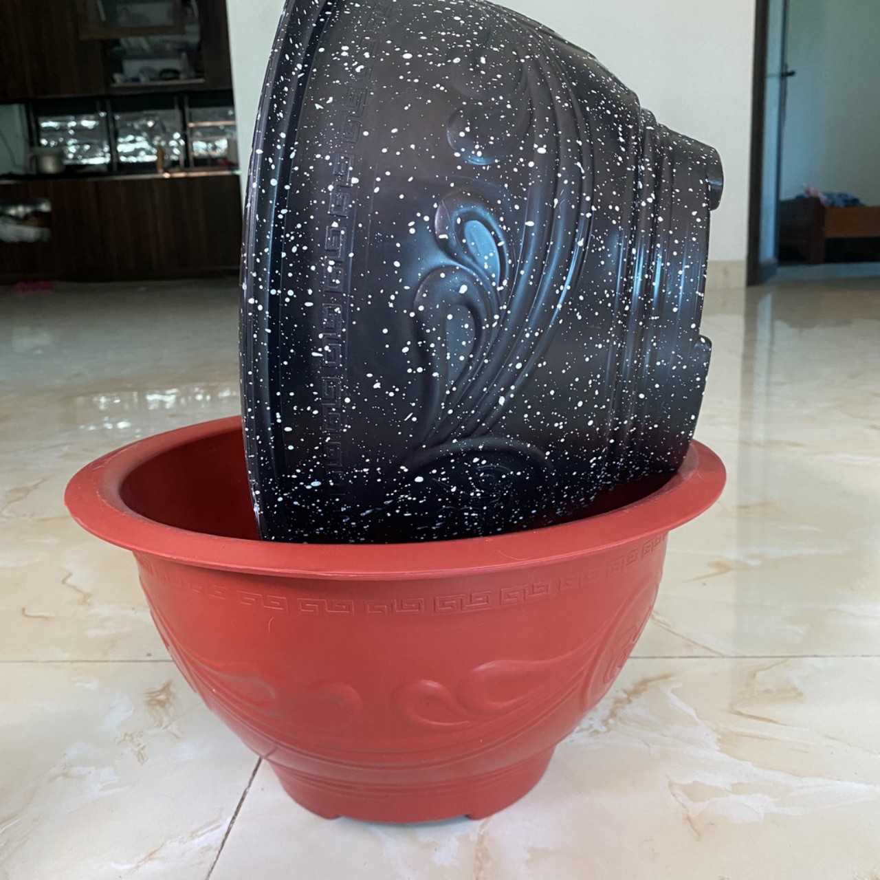 combo 3 chậu T68 trồng cây, trồng sen thả cá.