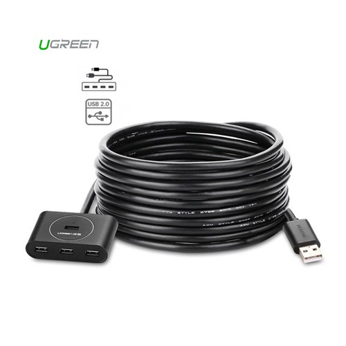 Cáp mở rộng USB 2.0 UGREEN 20212 dài 5M chia USB 4 cổng  - HapuStore