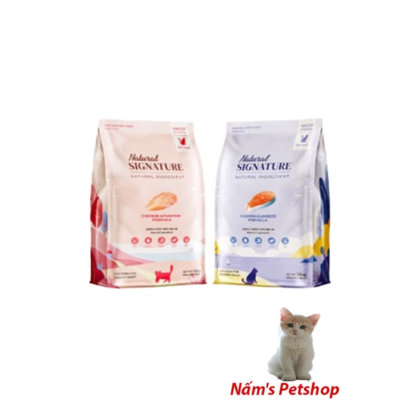 [1,6kg tặng 200g] Hạt Hữu Cơ Natural Signature Cho MÈO Mọi Lứa Tuổi