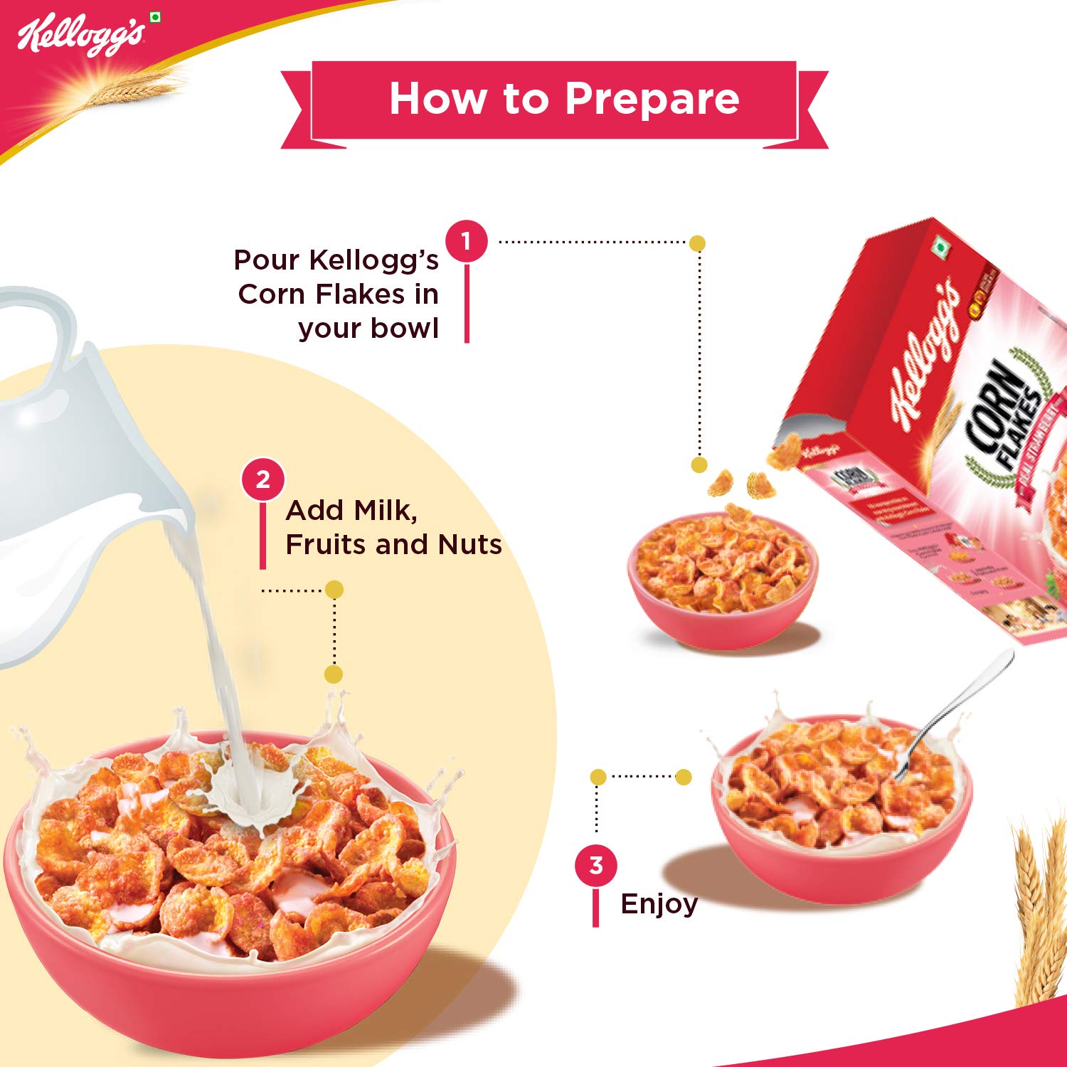 Ngũ Cốc Ăn Sáng Corn Flakes Kellogg's Thái Lan 275g