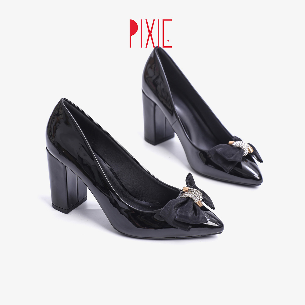 BÁO GIÁ GIÀY 7CM KHÓA TRÒN ĐÍNH ĐÁ DA LỘN PIXIE MÀU ĐEN P260 (STORE 5703) | Shopee Lazada Sendo Tiki mới nhất 8 Giày Cao Gót Đế Vuông 7cm Da Bóng Nơ Lưới Màu Đen Pixie X407