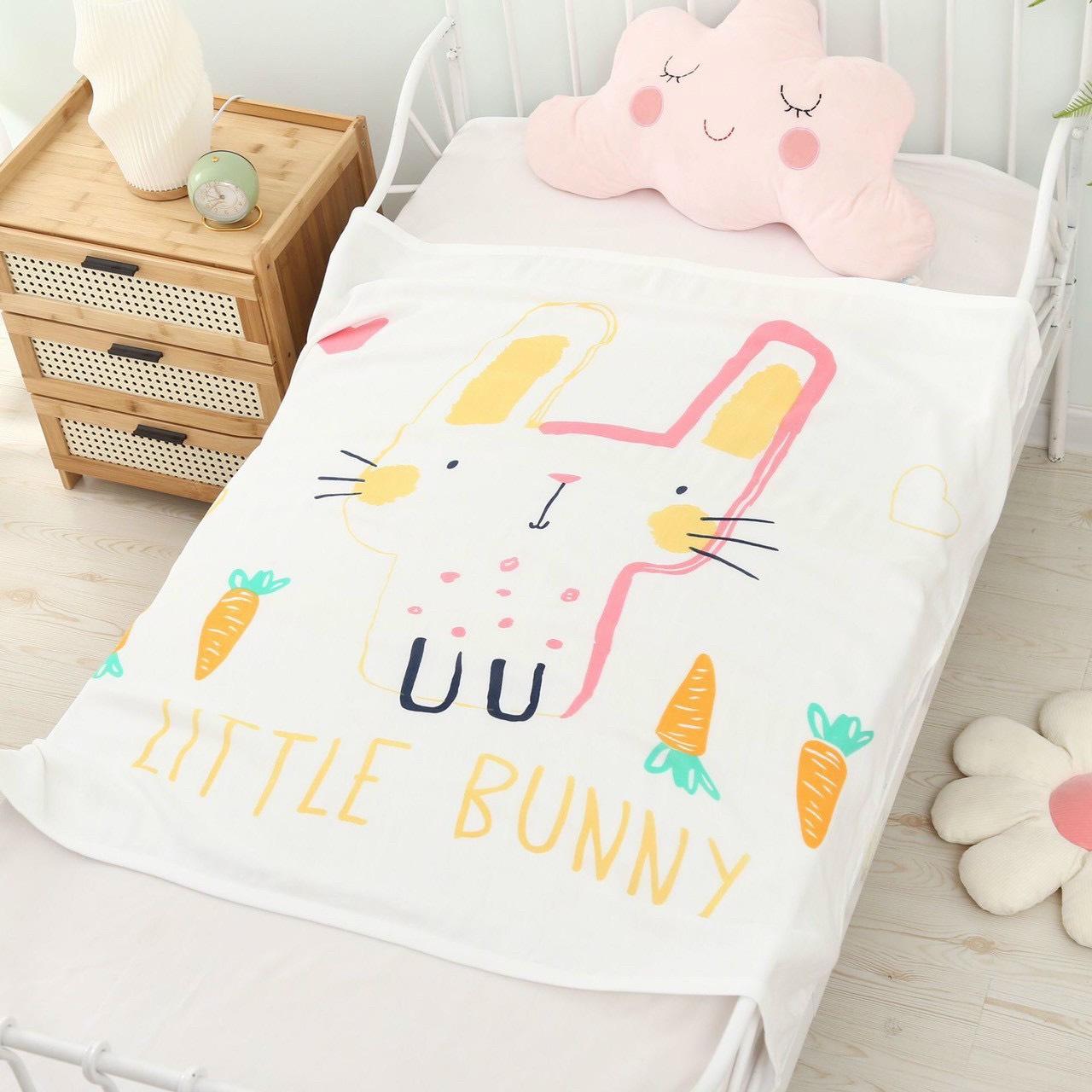 Chăn mền Lụa siêu mềm mát cho bé 110 x 120cm