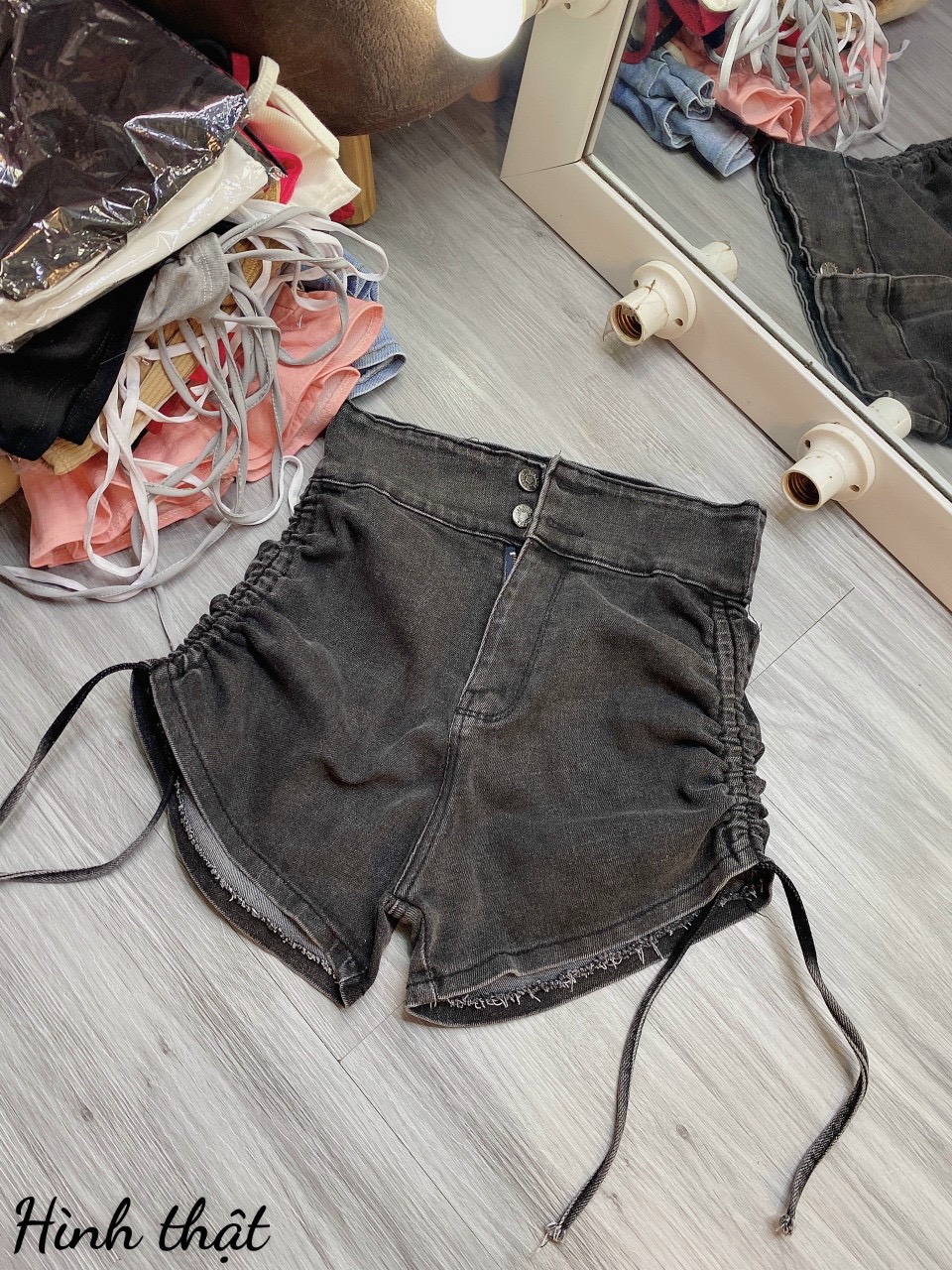 Short jean dây rút 2 bên hông kiểu mới đủ size