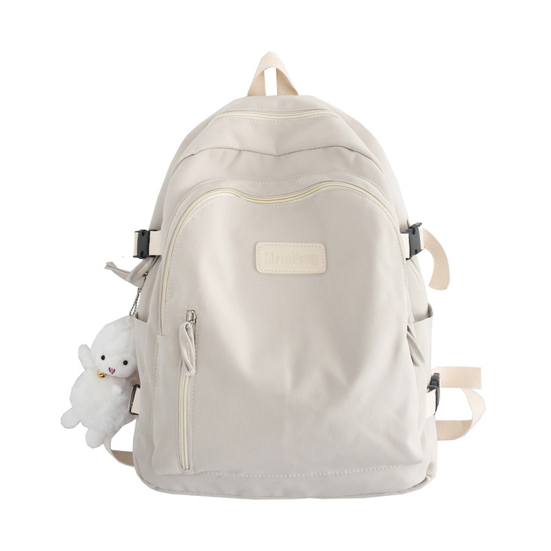 Balo Nữ Ulzzang Đi Học Basic Trơn Unisex Vải Dù Mịn Giá Rẻ BL05