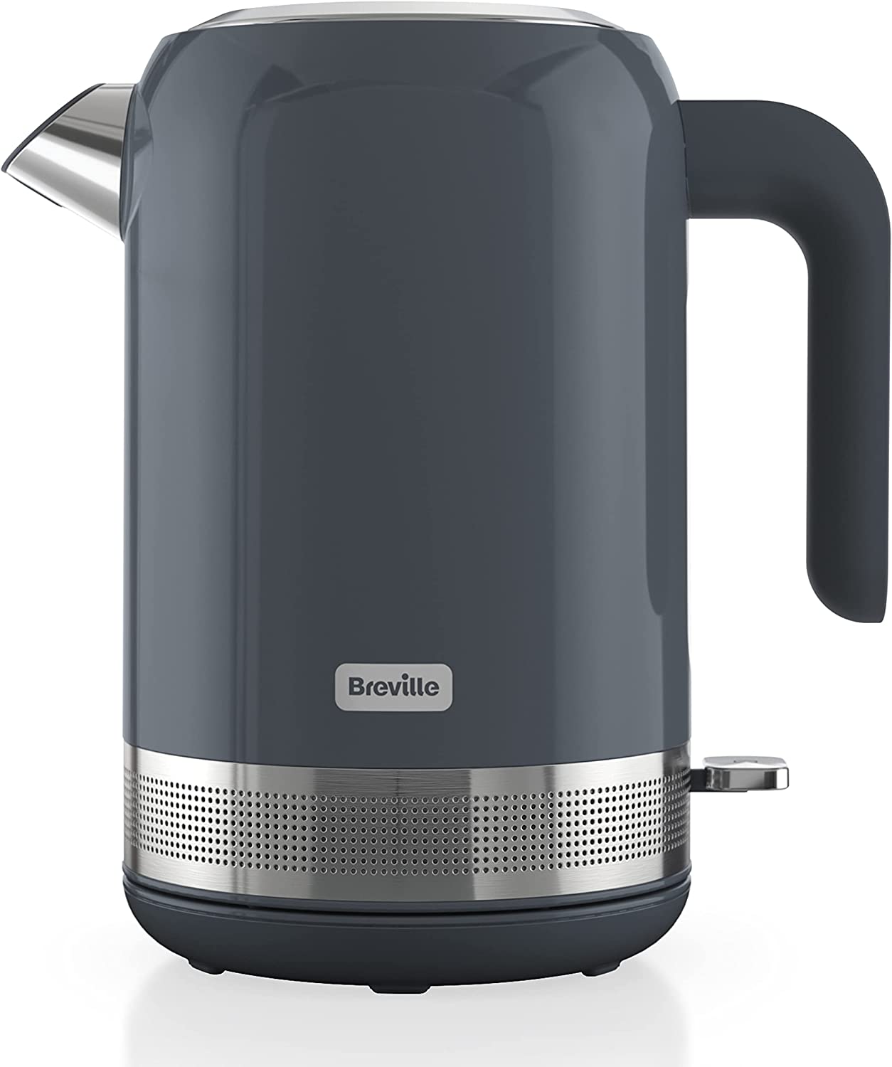 Ấm đun nước siêu tốc breville high gloss electric 1,7 lít, màu ghi đậm