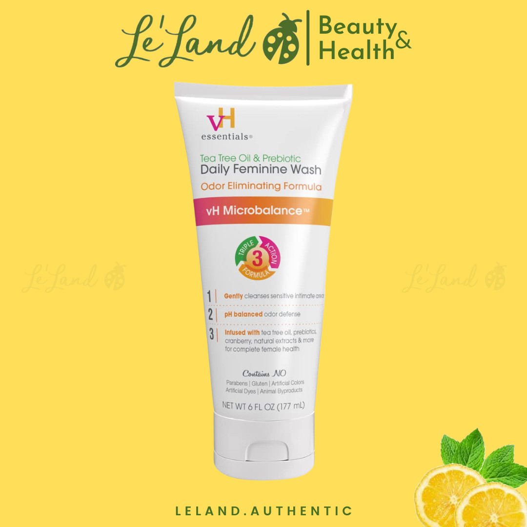 Dung dịch vệ sinh phụ nữ hàng ngày bán chạy nước Mỹ vH essentials 177ml thành phần không parabens, gluten - Leland
