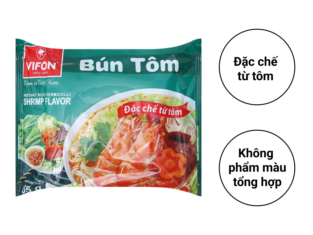 Thùng 30 gói bún tôm Vifon gói 65g