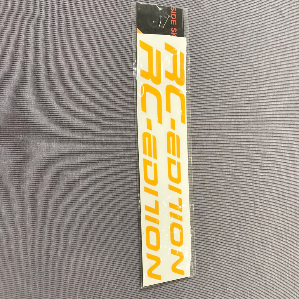 Cặp tem dán phuộc phản quang RC edition màu vàng