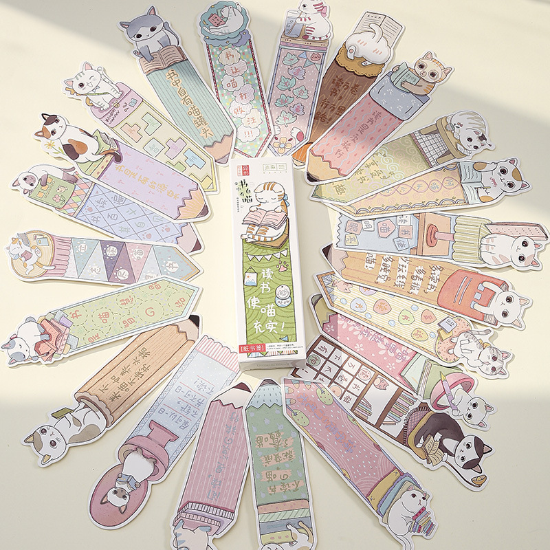 Hộp 30 Tờ Bookmark CAT Siêu Đáng Yêu