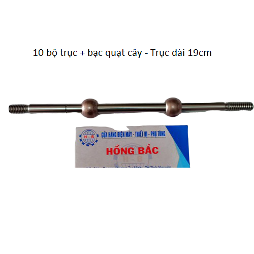 10 bộ trục -bạc quạt cây, quạt bàn -trục dài 19cm