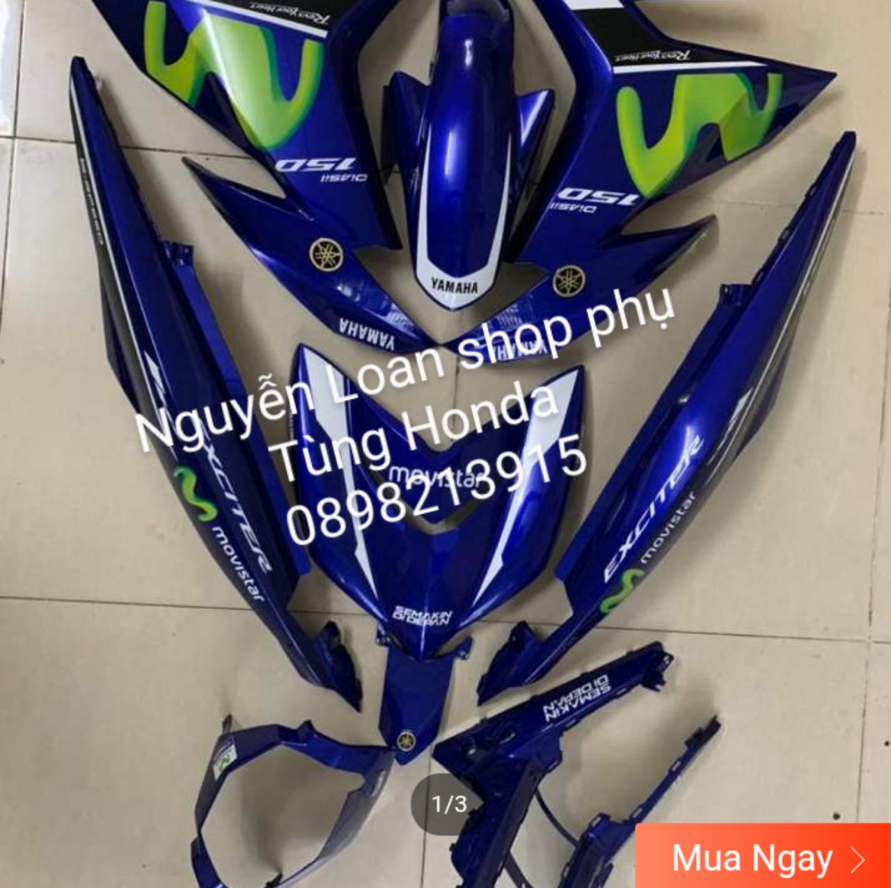 YAMAHA - DÀN ÁO CHO XE EXCITER MOVISTAR ĐỜI 2016 HÀNG ZIN CHÍNH HÃNG