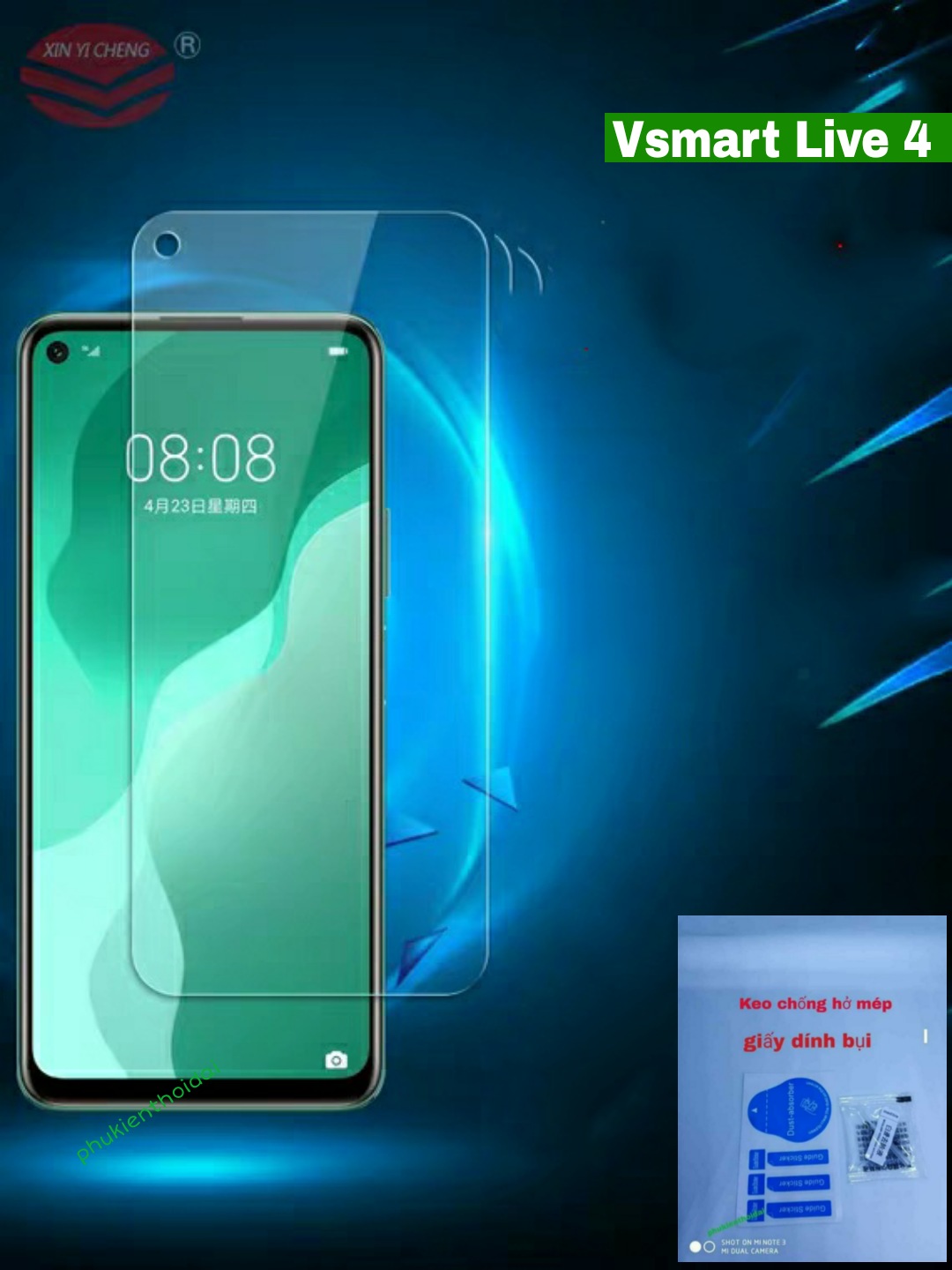 ( Loại tốt ) Kính cường lực Vsmart Active 3 / Aris / Live / Live 4 / Joy 4 trong suốt loại tốt gần Full màn ( tặng keo chống hở mép )