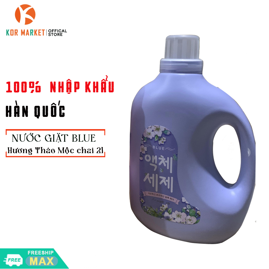 ♥️FREE SHIP♥️ Nước giặt Blue  hương Thảo Mộc chai 2l - dạng gel siêu đậm đặc hương thơm bền lâu 7 ngày
