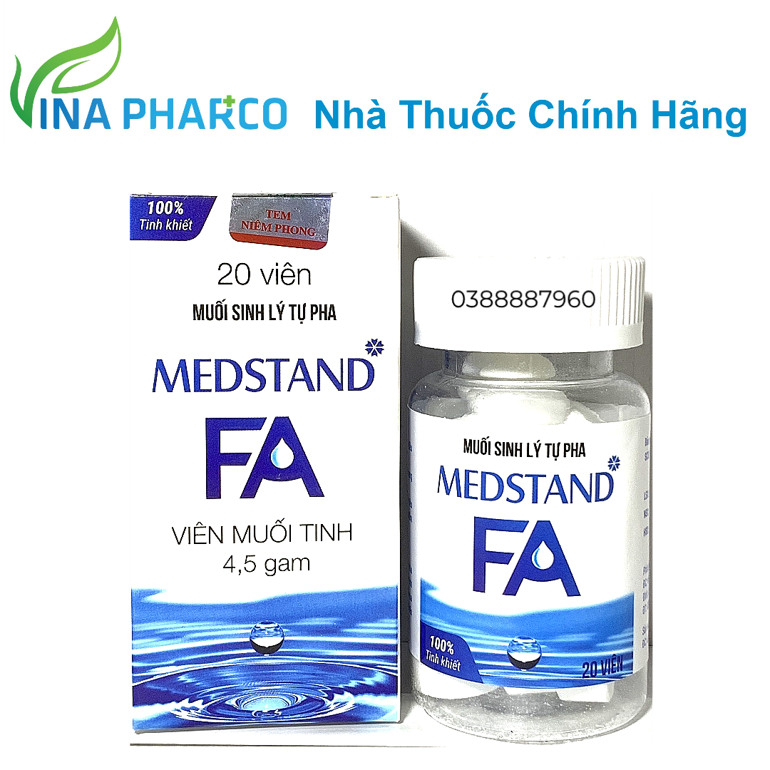 Viên muối sinh lýtự pha medstand fa- hộp 20 viên