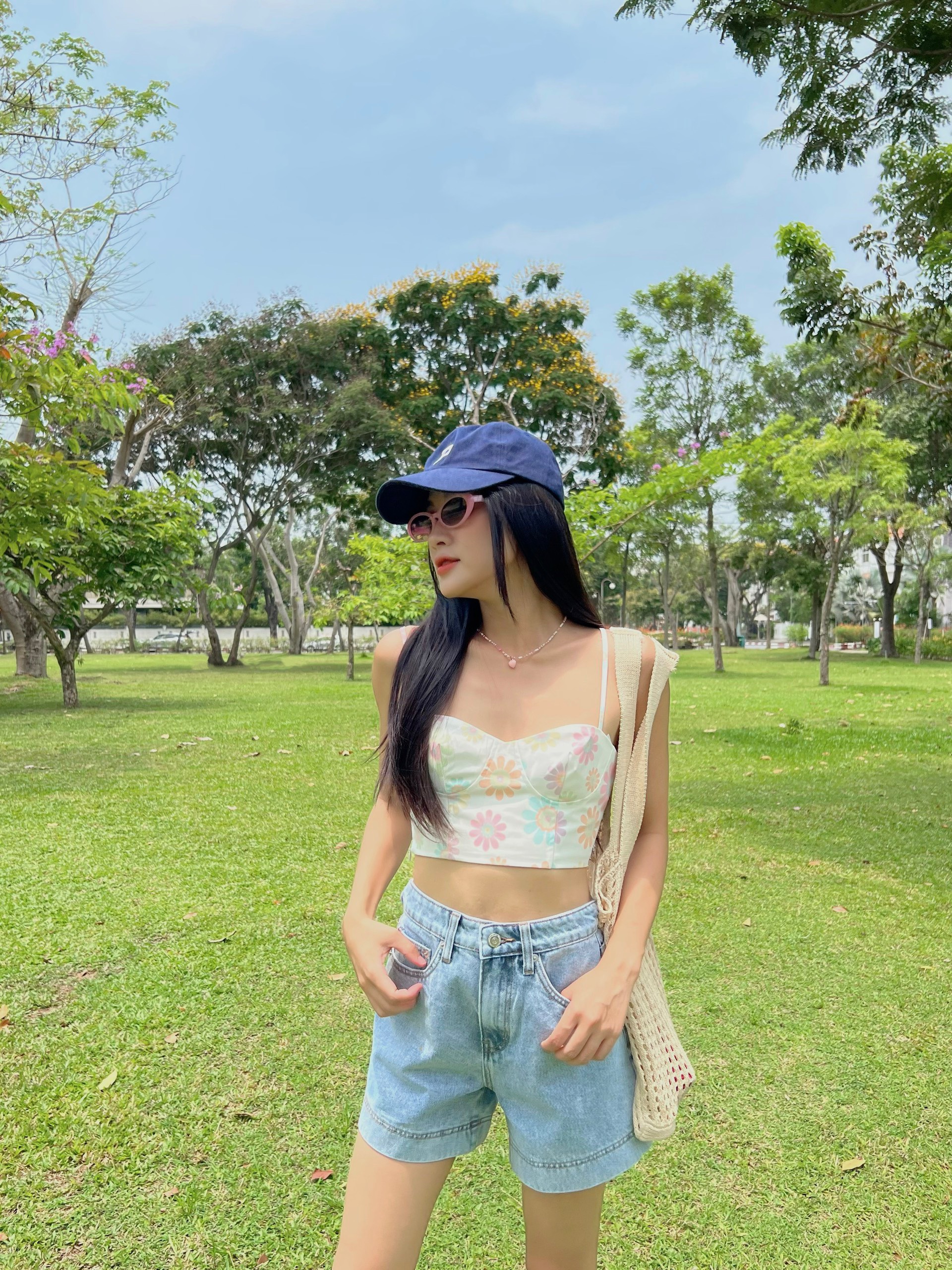 KIDO Quần shorts jeans dập lai PULL JEAN SHORTS