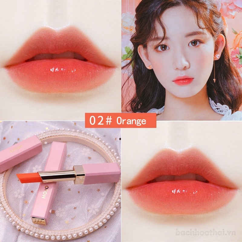 [HCM]Một thỏi Soņ dưỡng chăm sóc môi có màu HOJO Cherry Blossoms Hồng đào
