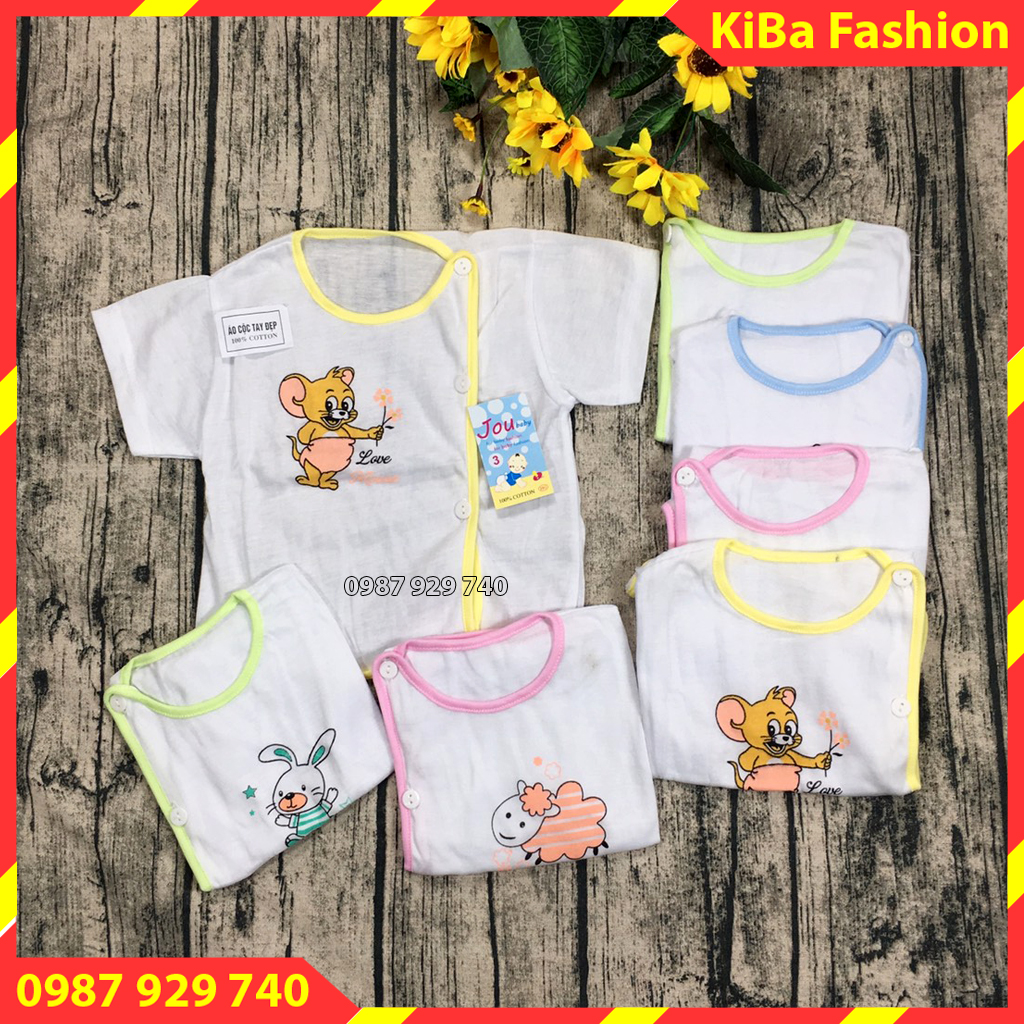 [HÀNG ĐẸP] Áo cotton cộc tay nền trắng cho bé sơ sinh - ACSS - TK070 - áo sơ sinh/áo sơ sinh cho bé/áo sơ sinh cộc tay/áo sơ sinh nous/ao so sinh/áo cho trẻ sơ sinh/áo cho bé sơ sinh/áo sơ sinh cột dây/áo sơ sinh cho bé gái