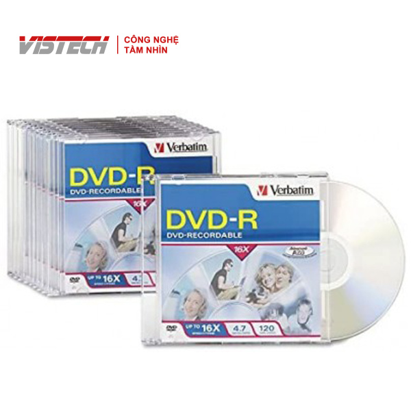 Bảng giá Đĩa Verbatim DVD-R 4.7GB 16X 10k SC Phong Vũ