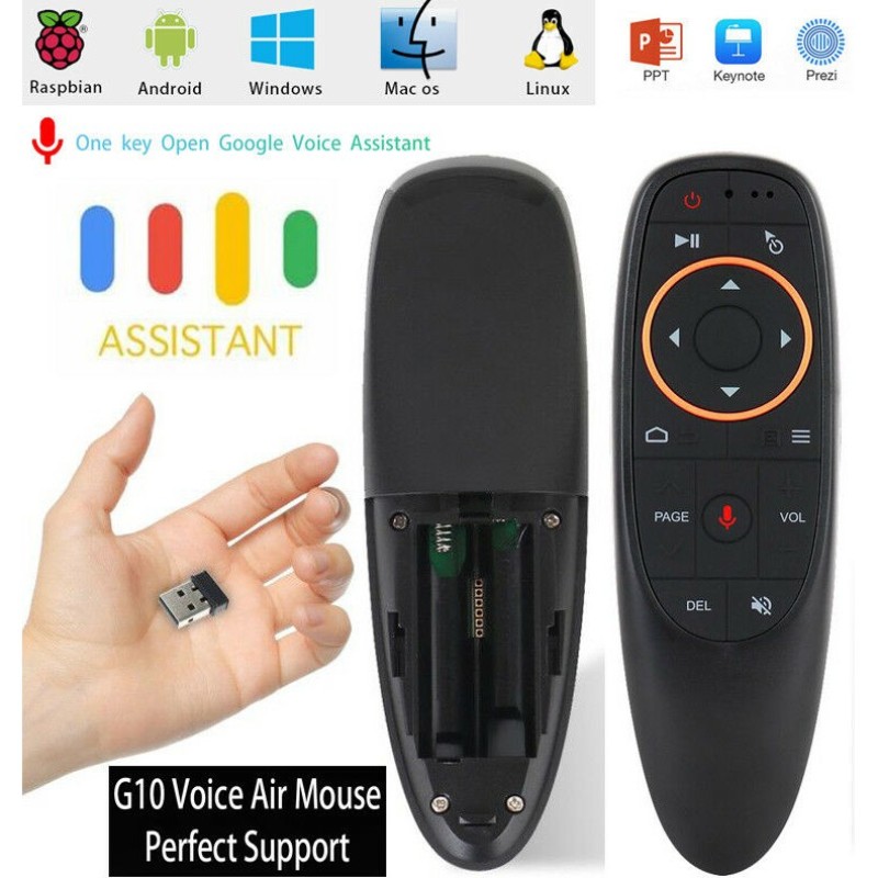 Chuột bay điều khiển giọng nói G10s học lệnh các loại điều khiển dùng cho android box smart tivi