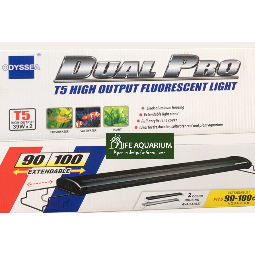 Đèn odyssea 2 hàng bóng t5ho 90-100cm - đèn led cho bể cá, bể thủy sinh