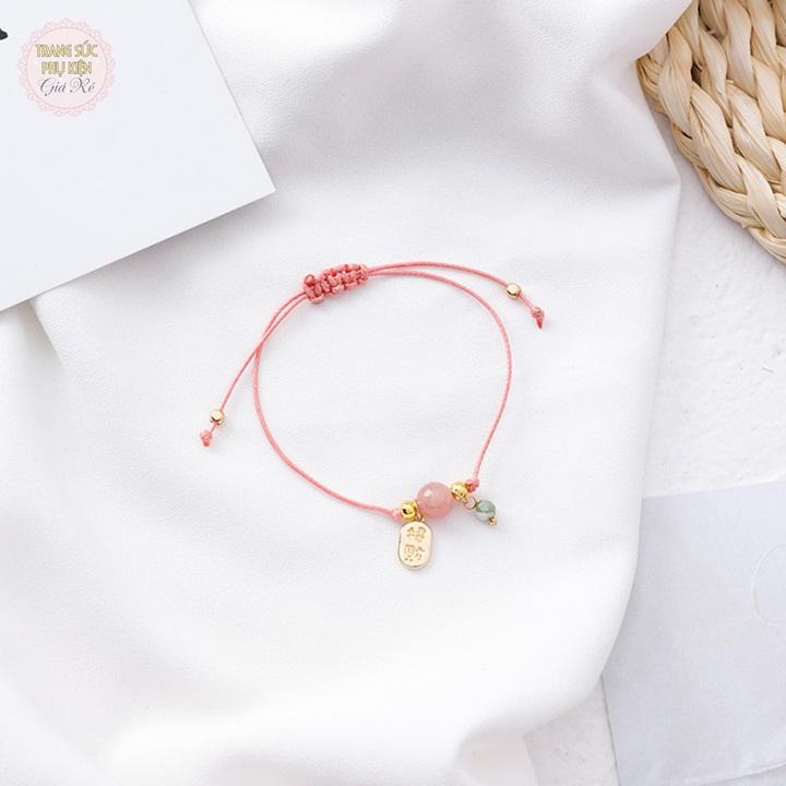 [HCM]Vòng tay phong thủy handmade có nhều màu phong cách Nhật LT63