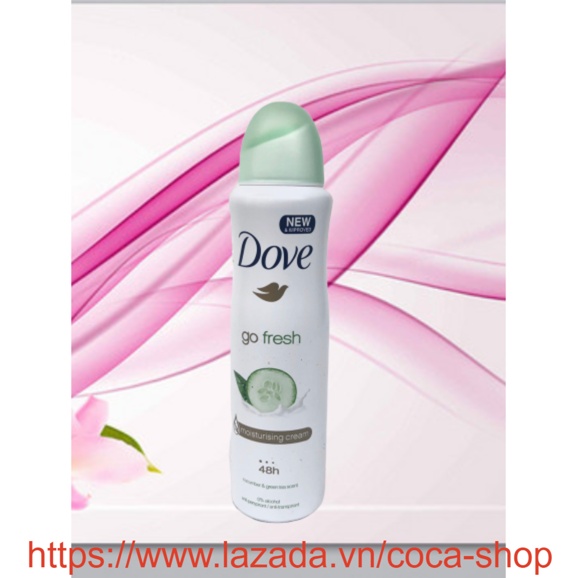 Xịt Khử Mùi Dove Dưa Leo 48h  150ml