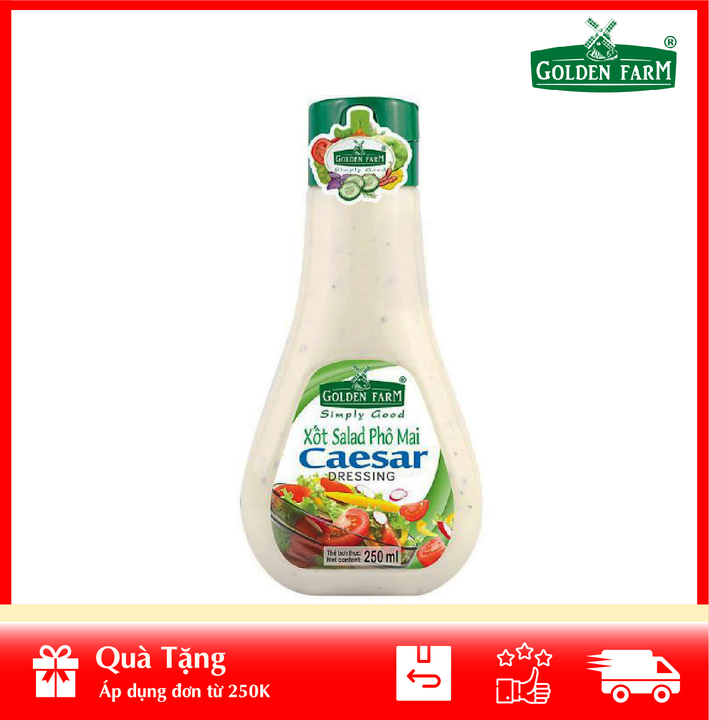 [Phù hợp ăn kiê.ng] Sốt Salad Caesar Golden Farm