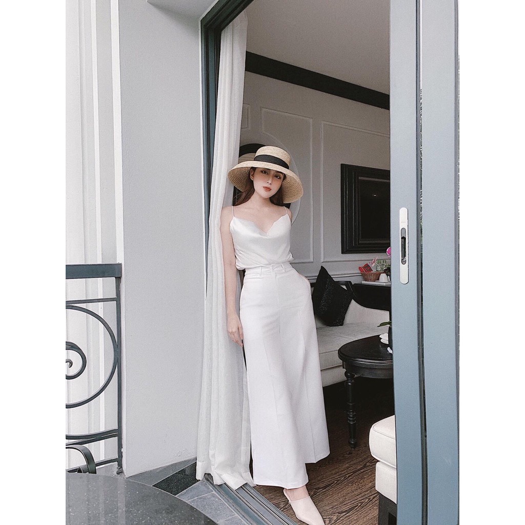 Áo hai dây lụa cổ đổ siêu đẹp