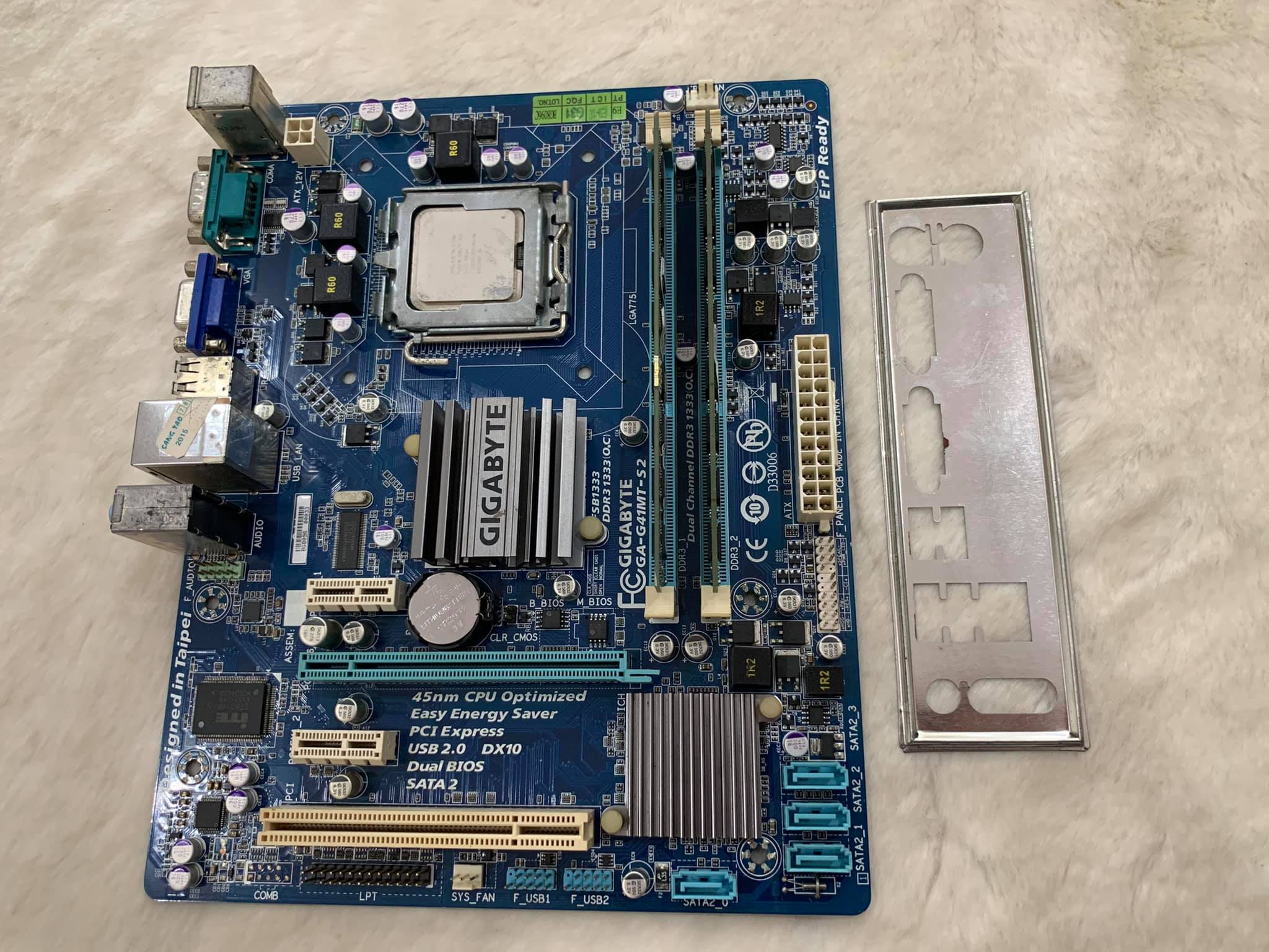 Combo Main Gigabyte G41 DDR3 + Cpu E7400 + Ram 4GB DDR3