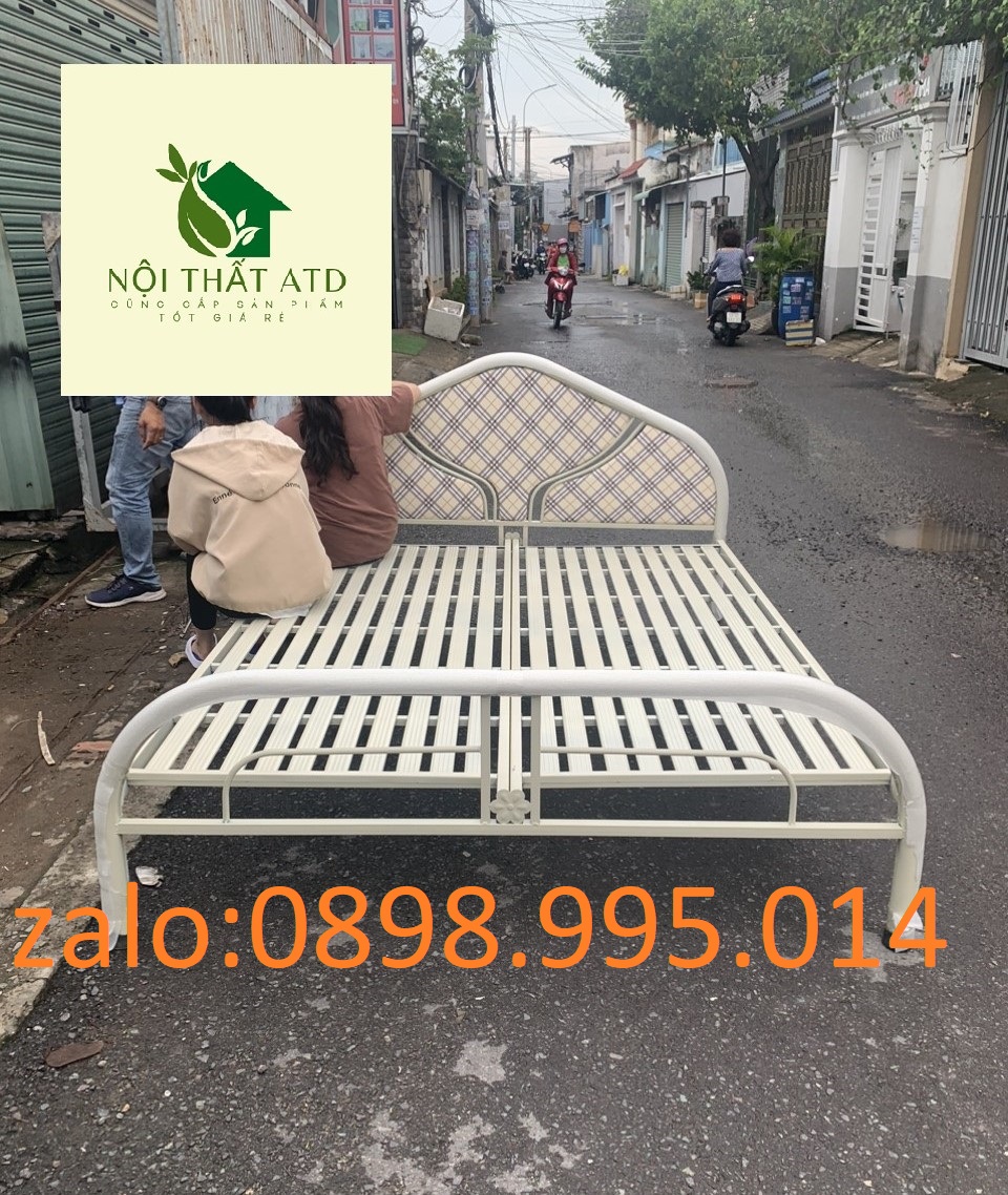 [HCM]Giường sắt đơn 1-2 người nằm ngang 80cm 1m 1m2 1m4 1m6 1m8 dài 2m giá rẻ tại xưởng