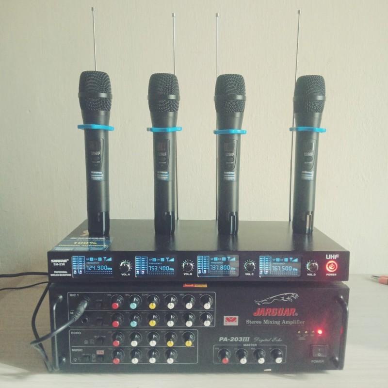 Micro khồng dây SH238-4 tay