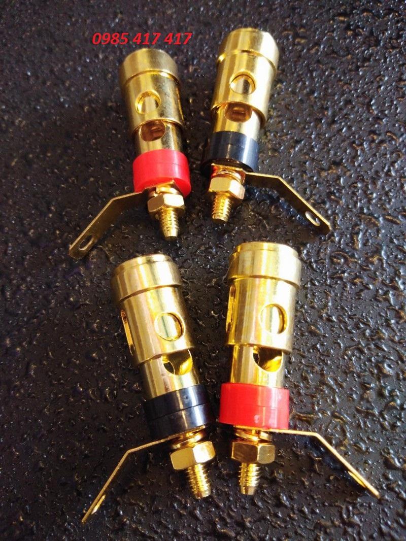 4 Cái Jack Cọc Loa Gắn Amply dạng nút nhấn Lớn