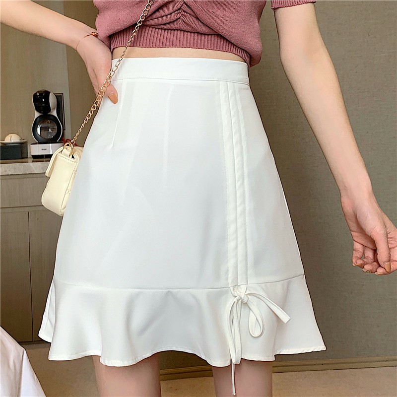 Chân Váy Nữ Chữ A Dây Rút Viền Bèo