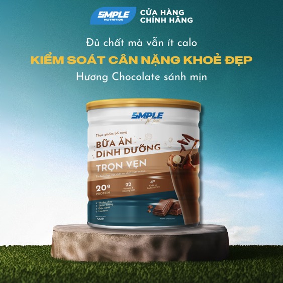 Simple Meal Bột Uống Thay Thế Bữa Ăn Vị Chocolate