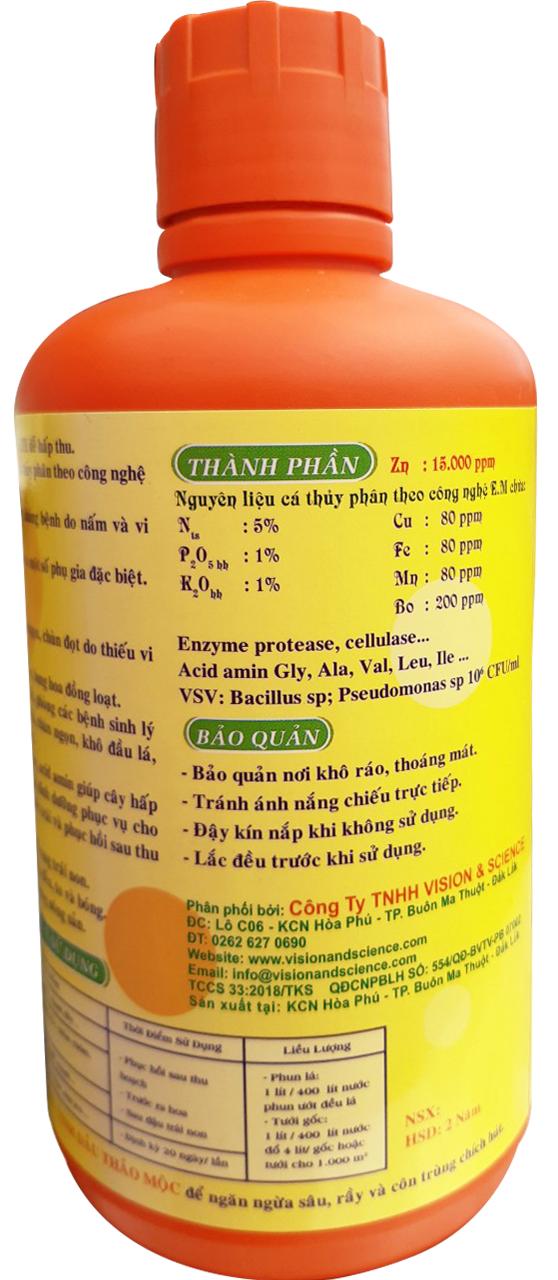 [ 1 Lít] AMIN CÁ HỮU CƠ: Mập Cây, Xanh Lá, Lớn Trái, Dầy Cơm