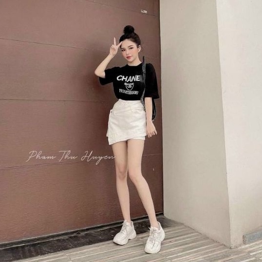 Quần Giả Váy Kaki Đắp Chéo Lưng Cao