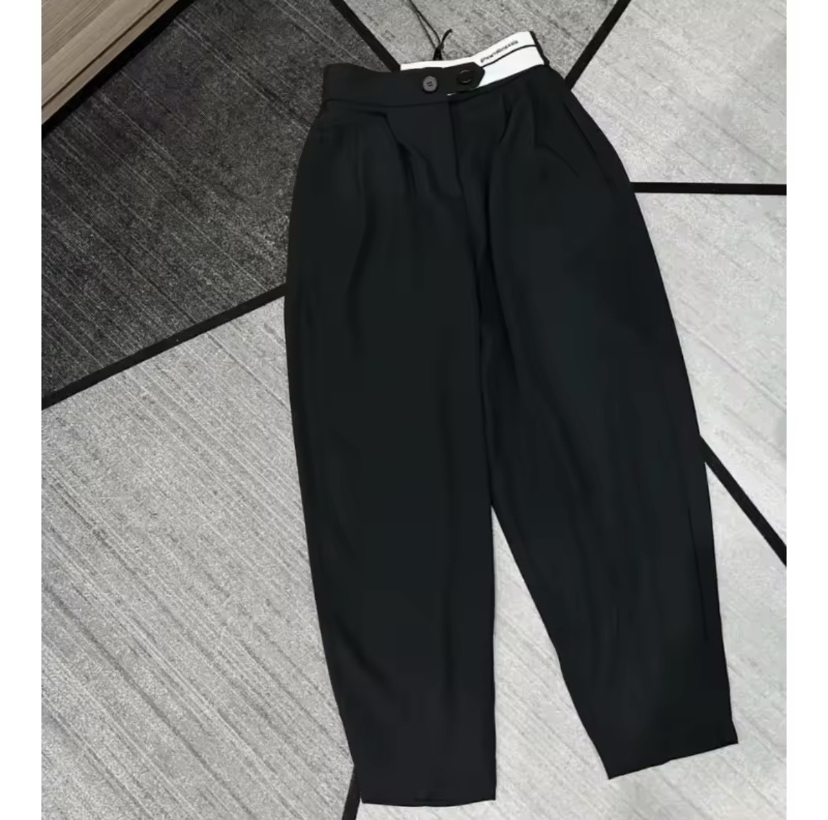 Quần baggy nữ công sở cạp chun