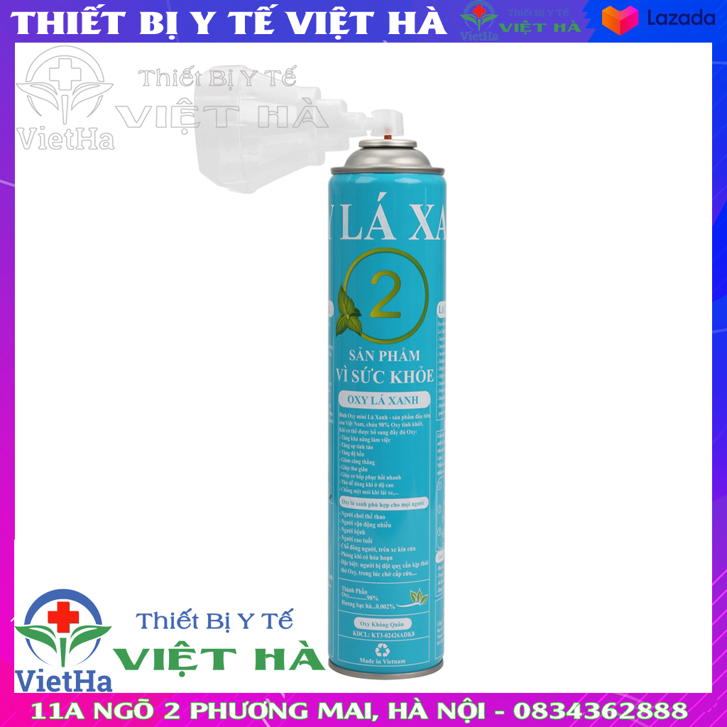 Bình Oxy Cầm Tay Lá Xanh cung cấp Oxy tinh khiết 98%