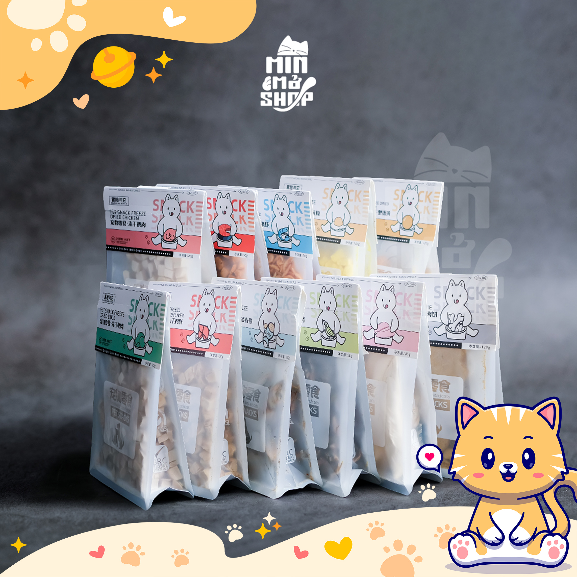 THỊT CÁ SẤY KHÔ CHO MÈO DẠNG TÚI ( SNACK CHO MÈO LOẠI 1 )