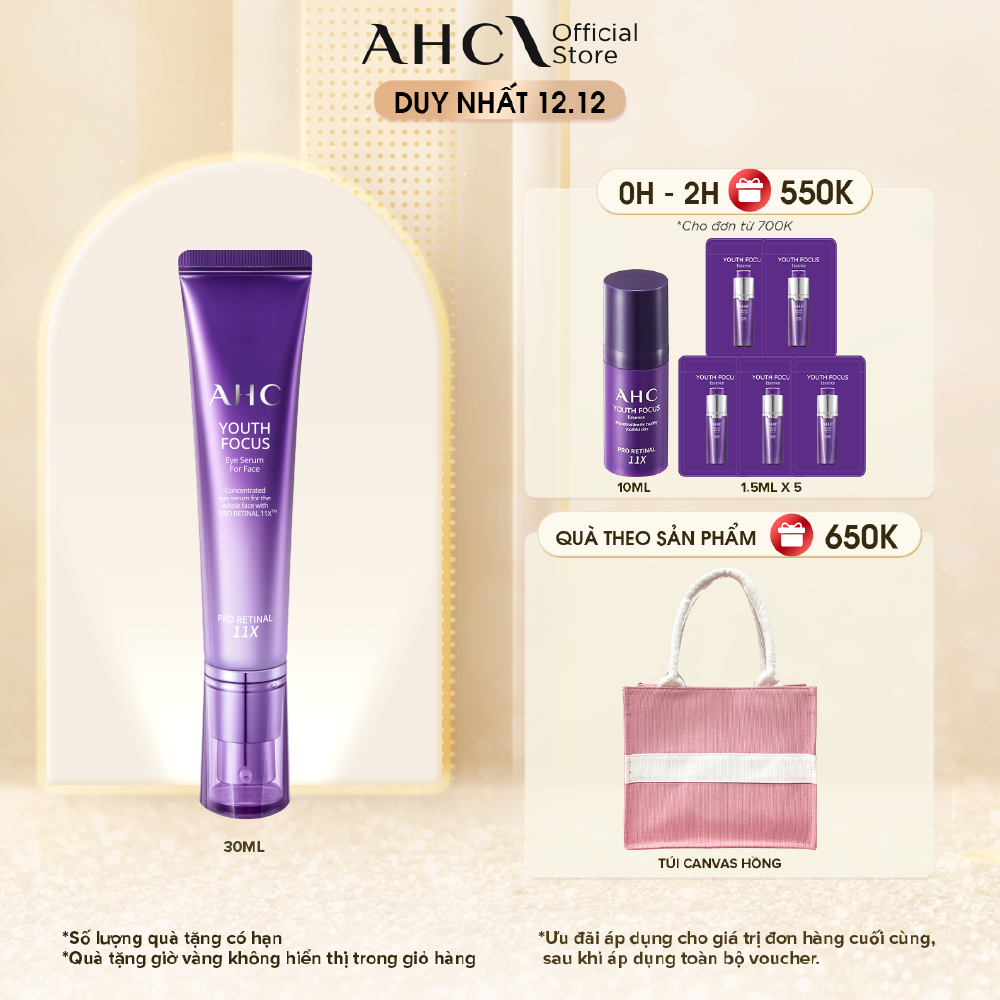 Tinh Chất Chống Lão Hóa 2 Trong 1 Cho Mắt Và Mặt AHC Youth Focus Eye Serum