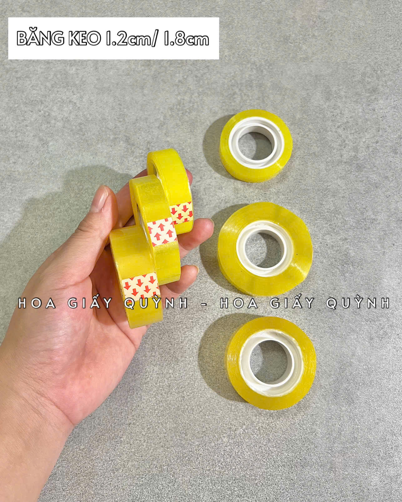 CUỘN BĂNG KEO 1.2CM/ 1.8CM