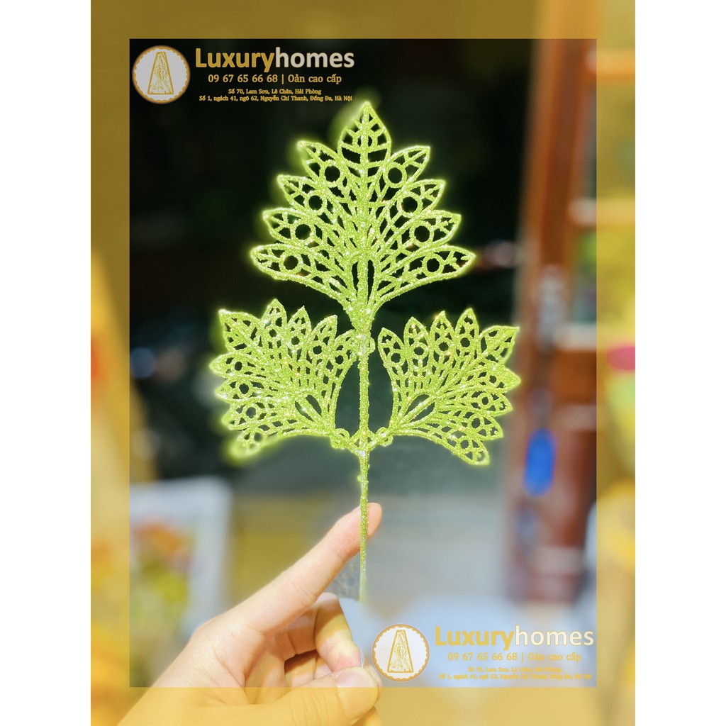 Twig chestnut Fan 3 leaves decoration oản Church, oản Fortune Fortune accessories materials making oản, flower basket gift | Lu