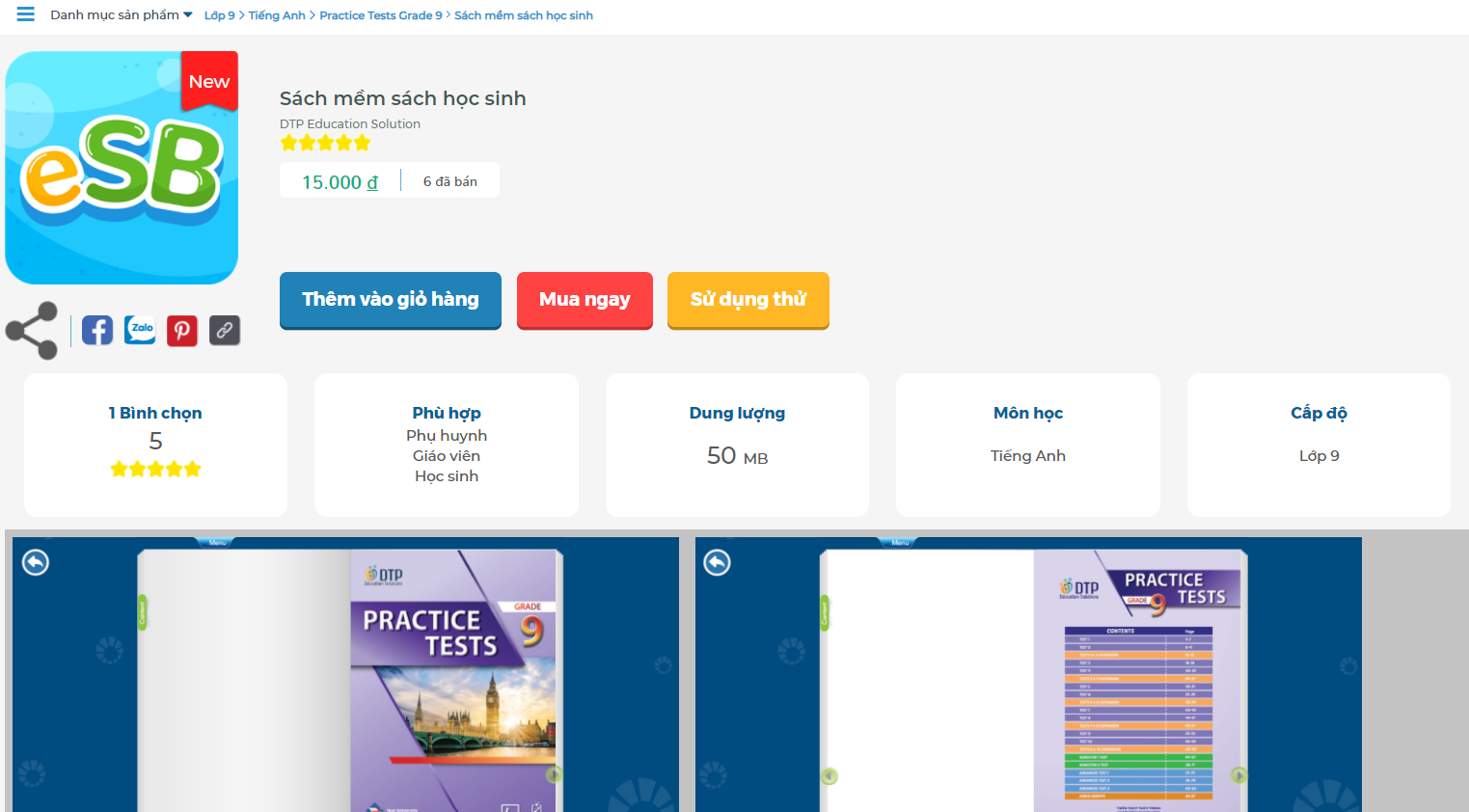 [E-BOOK] Practice Tests Grade 9 Sách mềm sách học sinh