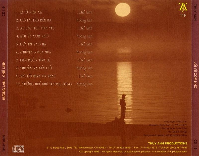 [MDCD] Đĩa CD Chế Linh Hương Lan Tuyển chọn