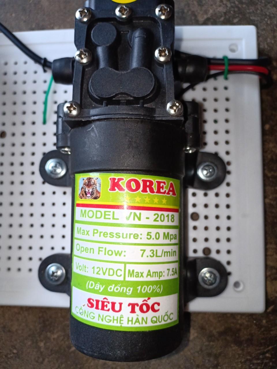 Máy bơm tăng áp mini 12v KOREA, tự động ngắt.