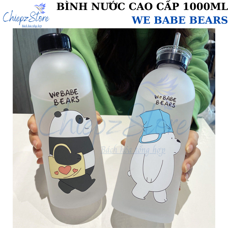Bình nước We Babe Bears - Bình đựng nước cao cấp 1000ml - BPA free