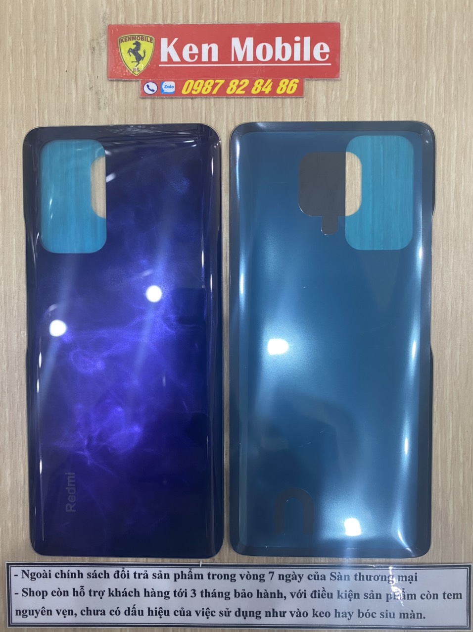 Nắp Lưng Ráp Máy Thay Thế Cho Xaomi Redmi Note 10 Pro, Loại 1 (tặng tuýp keo dán)
