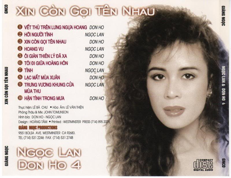 Bộ 6 CD tiếng hát danh ca Ngọc Lan 1 (phôi đĩa nhật)