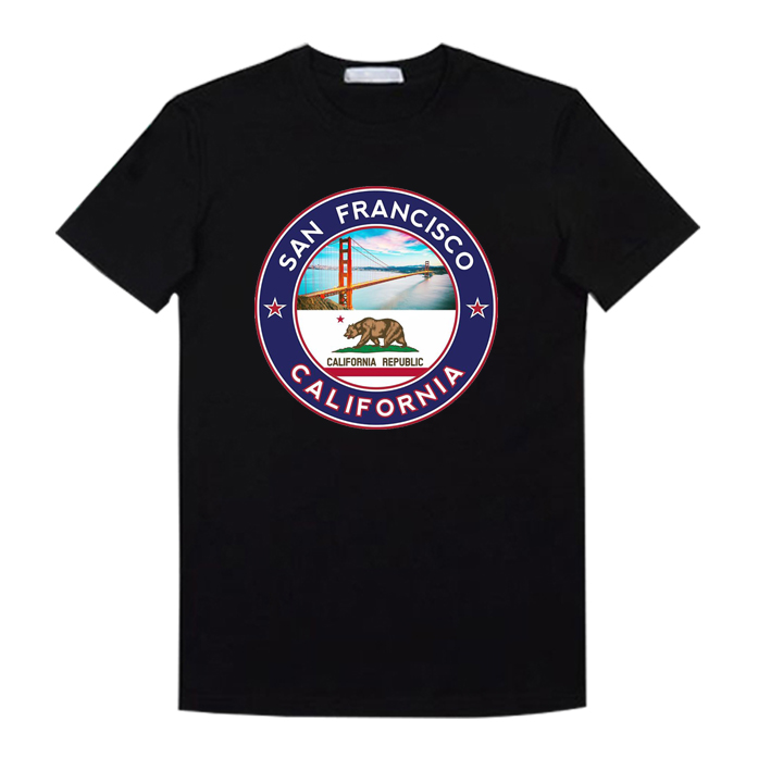 Áo thun nam nữ tay ngắn san fancisco vải thun cotton mềm mịn