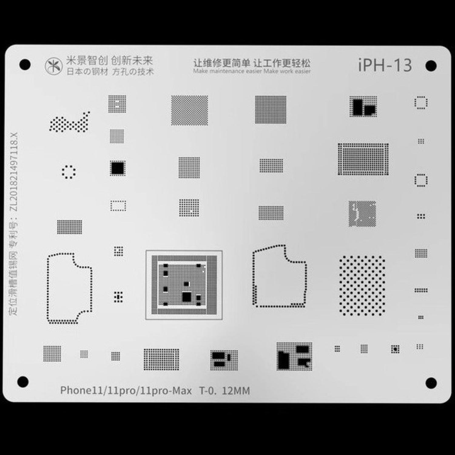 Vỉ iph-13 làm chân ip 11/ pro/ max đủ ic hãng mijing